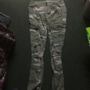 Camo Ripped Jeans